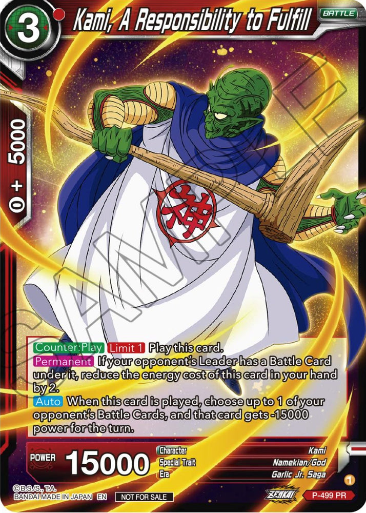 Kami, A Responsibility to Fulfill (Zenkai Series Tournament Pack Vol.4) (P-499) [Tournament Promotion Cards]