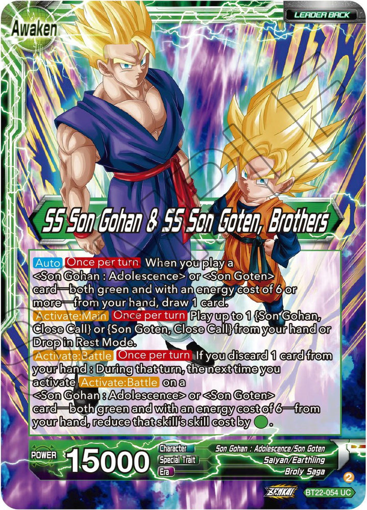 Son Goten // SS Son Gohan & SS Son Goten, Brothers (BT22-054) [Critical Blow]