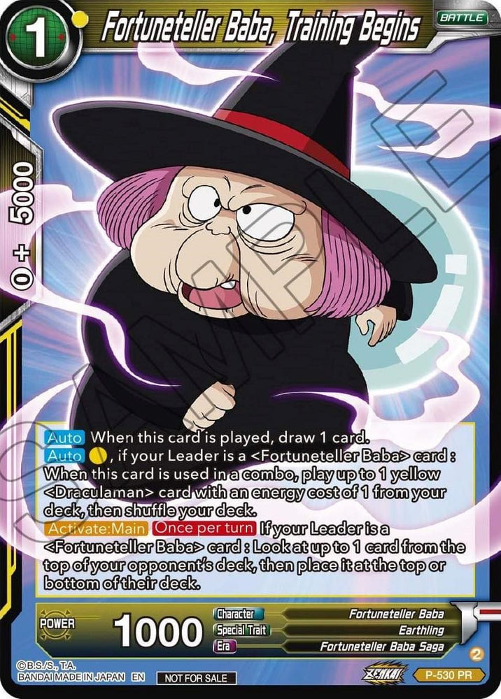 Fortuneteller Baba, Training Begins (Zenkai Series Tournament Pack Vol.5) (P-530) [Tournament Promotion Cards]