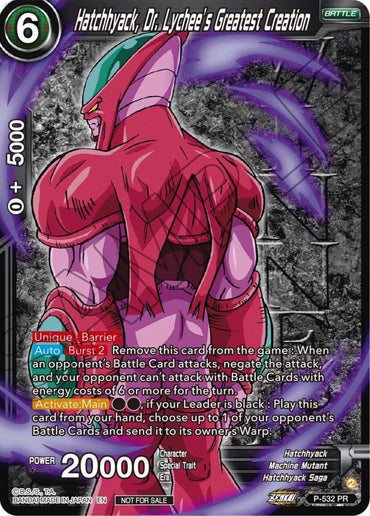 Hatchhyack, Dr. Lychee's Greatest Creation (Winner-Stamped) (Zenkai Series Tournament Pack Vol.5) (P-532) [Tournament Promotion Cards]