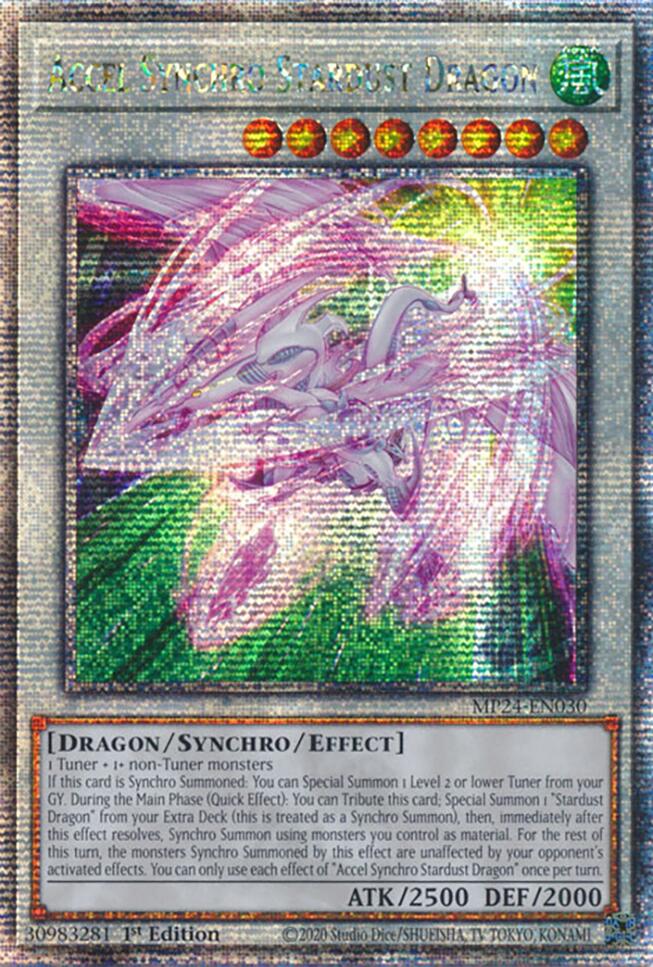 Accel Synchro Stardust Dragon [MP24-EN030] Quarter Century Secret Rare