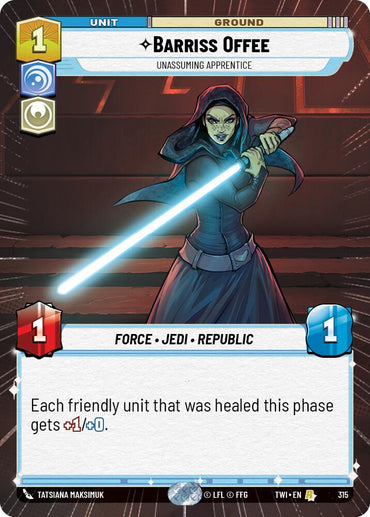 Barriss Offee - Unassuming Apprentice (315) (Hyperspace) (315) [Twilight of the Republic]