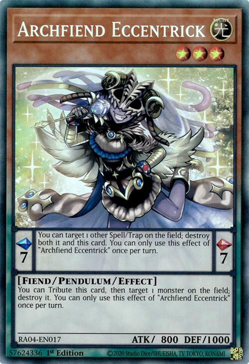 Archfiend Eccentrick [RA04-EN017] Prismatic Collector's Rare