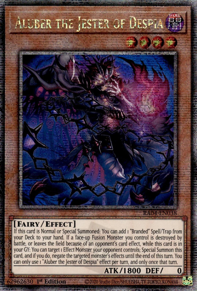 Aluber the Jester of Despia (New Art) [RA04-EN038] Quarter Century Secret Rare