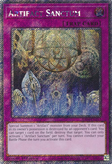 Artifact Sanctum [RA04-EN217] Platinum Secret Rare