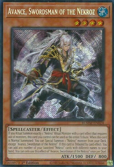 Avance, Swordsman of the Nekroz [BLMM-EN024] Secret Rare