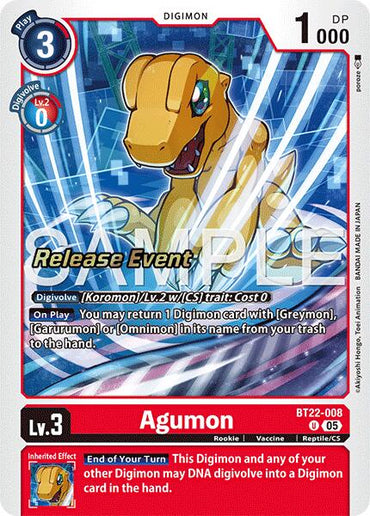 Agumon [BT22-008] [Cyber Eden Release Event Cards]
