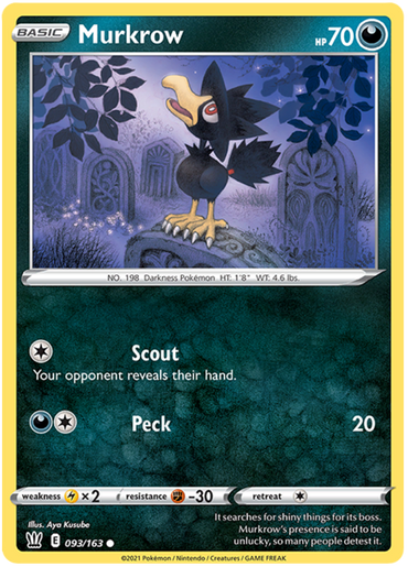 Murkrow (093/163) [Sword & Shield: Battle Styles]