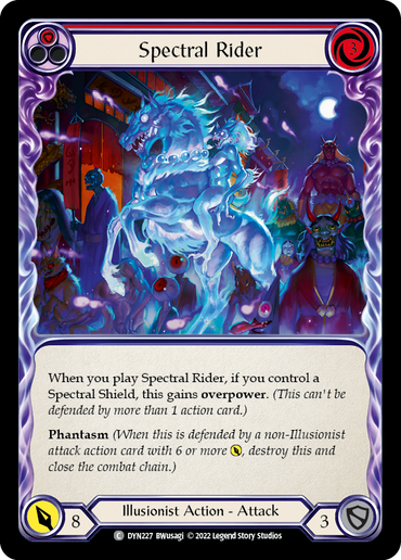 Spectral Rider (Red) [DYN227] (Dynasty)  Rainbow Foil