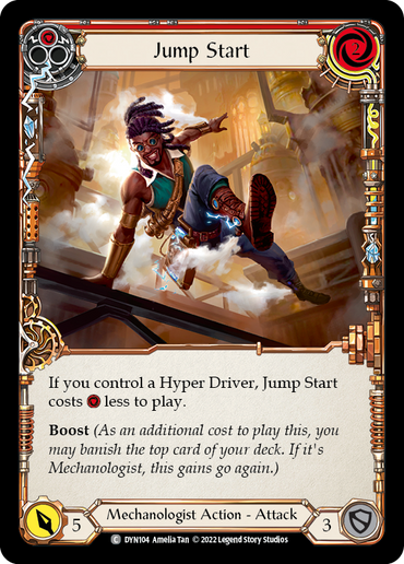 Jump Start (Red) [DYN104] (Dynasty)  Rainbow Foil