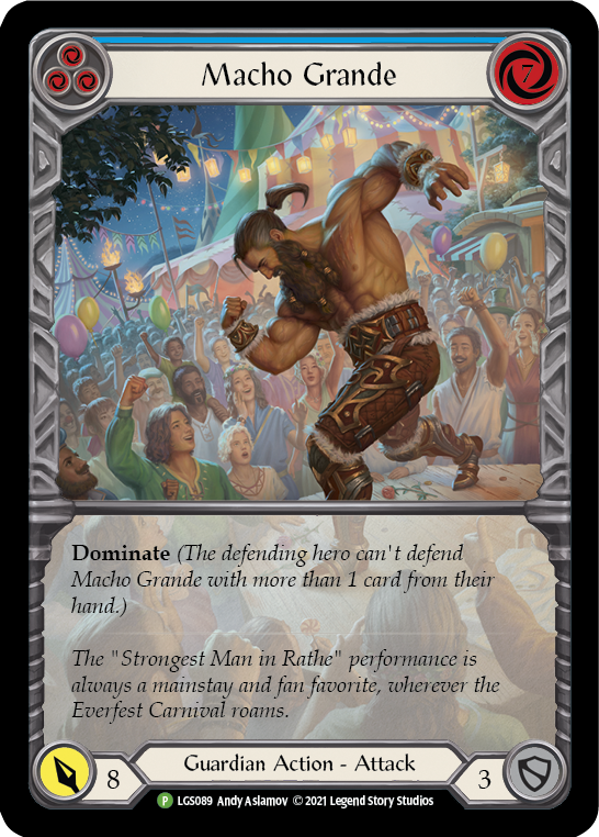 Macho Grande (Blue) [LGS089] (Promo)  Rainbow Foil