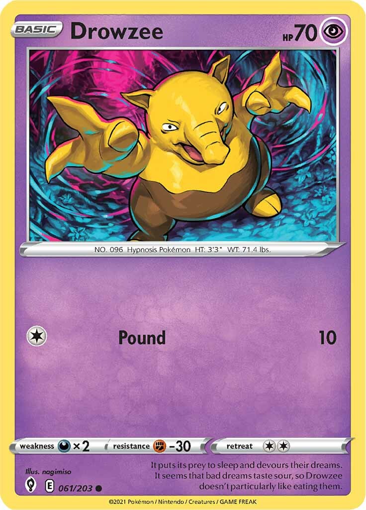 Drowzee (061/203) [Sword & Shield: Evolving Skies]