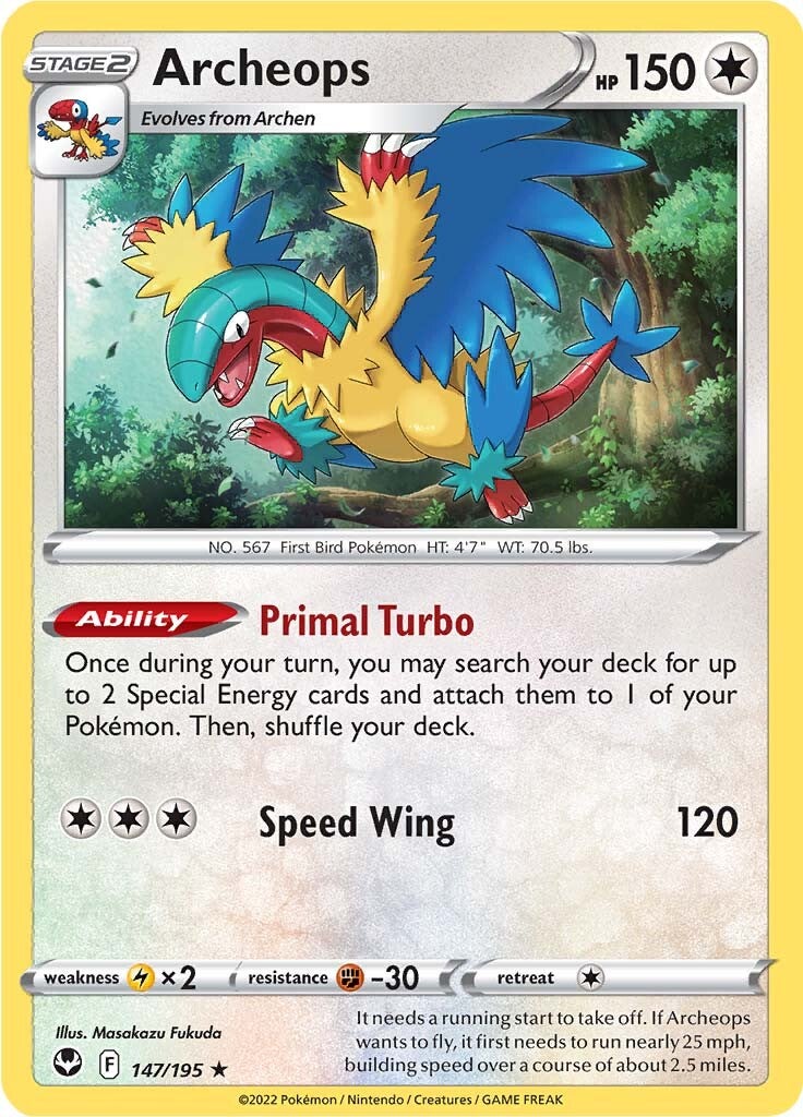 Archeops (147/195) (Theme Deck Exclusive) [Sword & Shield: Silver Tempest]