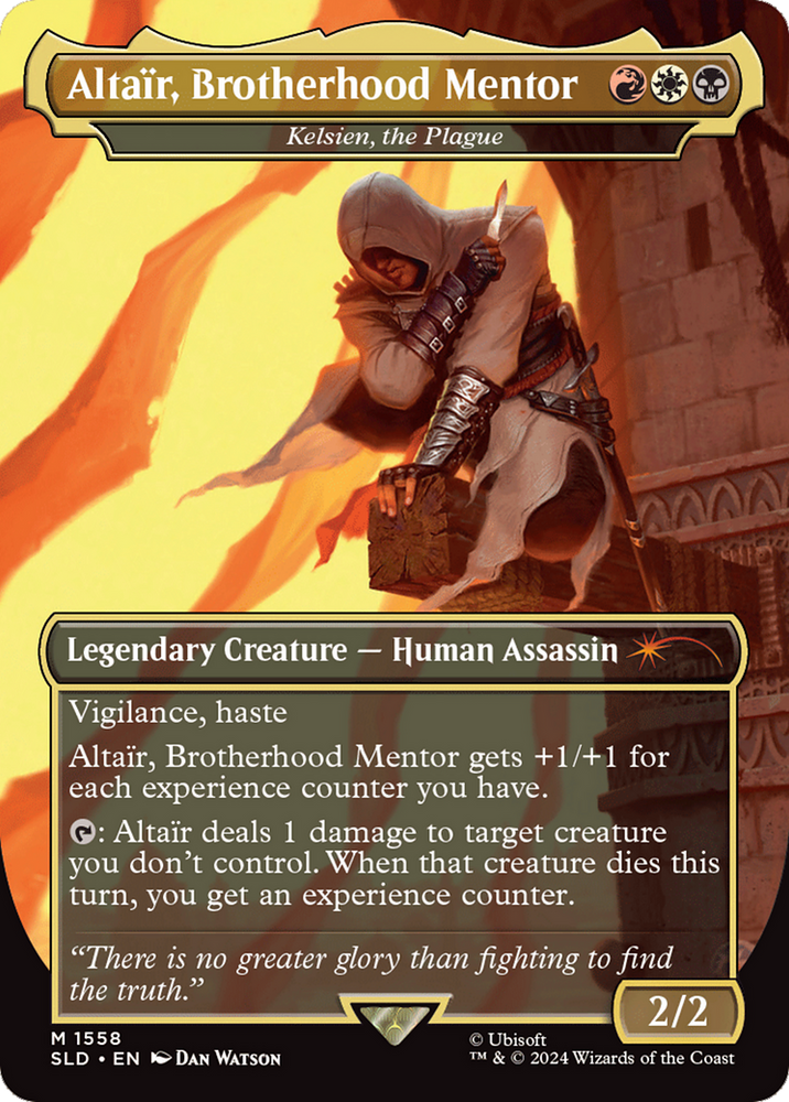 Altair, Brotherhood Mentor - Kelsien, the Plague (Rainbow Foil) [Secret Lair Drop Series]