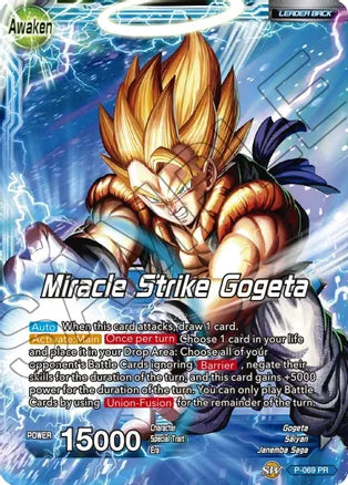 Son Goku & Vegeta // Miracle Strike Gogeta (P-069) [Mythic Booster]