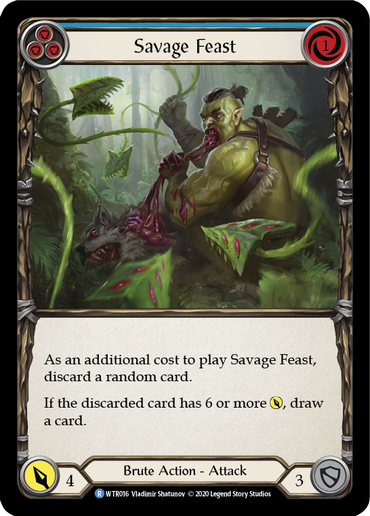 Savage Feast (Blue) [U-WTR016] (Welcome to Rathe Unlimited)  Unlimited Rainbow Foil