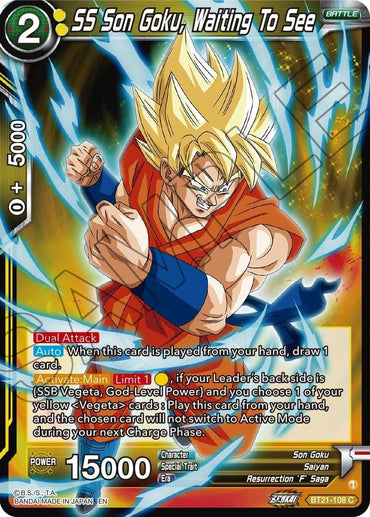 SS Son Goku, Waiting To See (BT21-108) [Wild Resurgence]