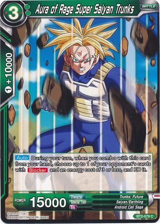 Aura of Rage Super Saiyan Trunks (BT2-079) [Union Force]