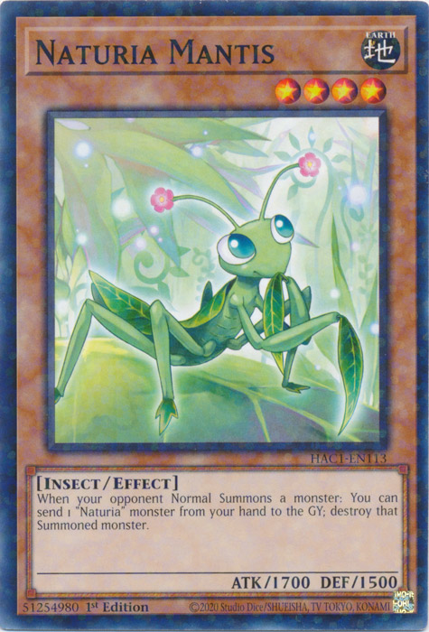 Naturia Mantis (Duel Terminal) [HAC1-EN113] Common