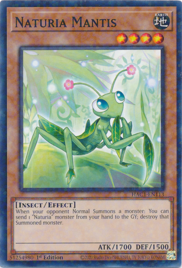 Naturia Mantis (Duel Terminal) [HAC1-EN113] Common