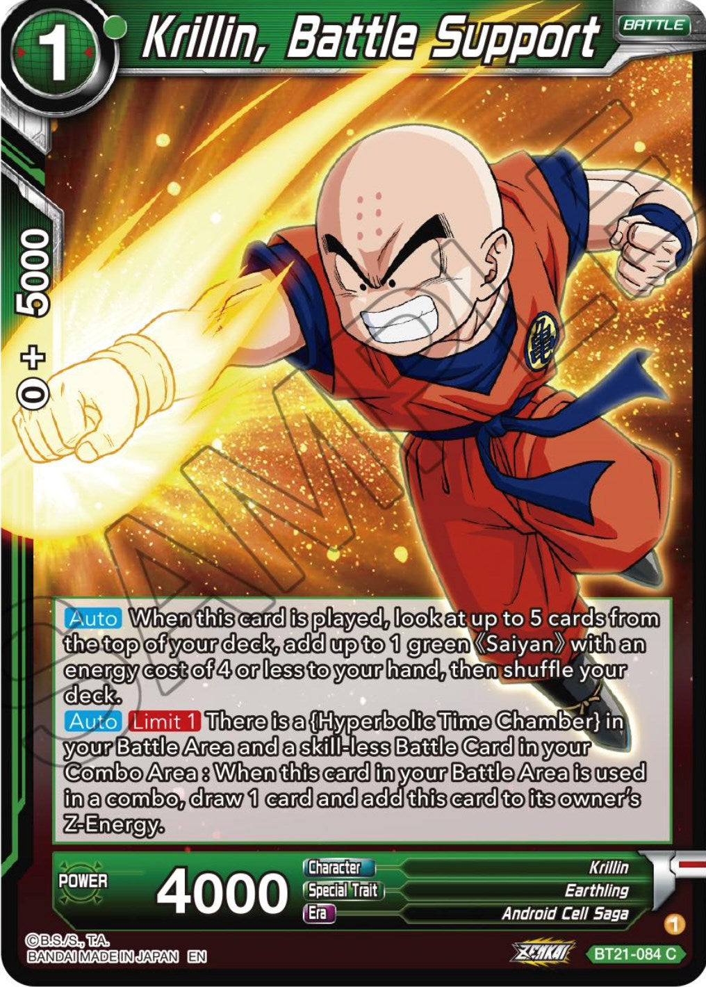 Krillin, Battle Support (BT21-084) [Wild Resurgence]