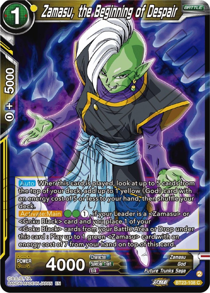 Zamasu, the Beginning of Despair (BT23-108) [Perfect Combination]