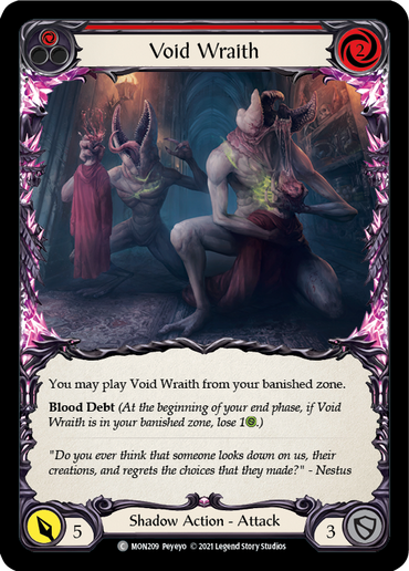 Void Wraith (Red) [MON209-RF] (Monarch)  1st Edition Rainbow Foil