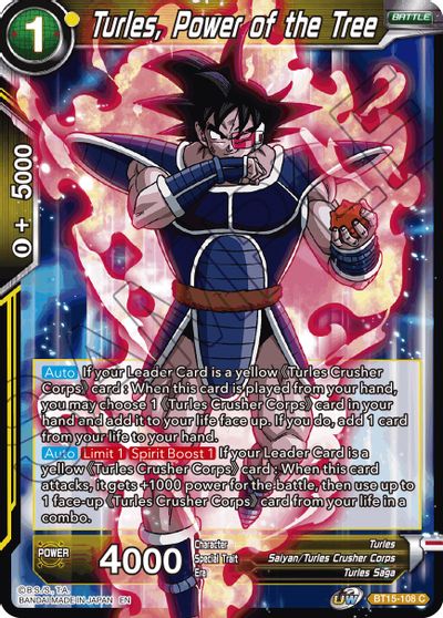 Turles, Power of the Tree (BT15-108) [Saiyan Showdown]