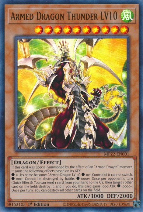 Armed Dragon Thunder LV10 [MP22-EN001] Ultra Rare