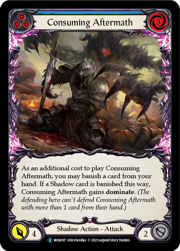 Consuming Aftermath (Blue) [U-MON197-RF] (Monarch Unlimited)  Unlimited Rainbow Foil