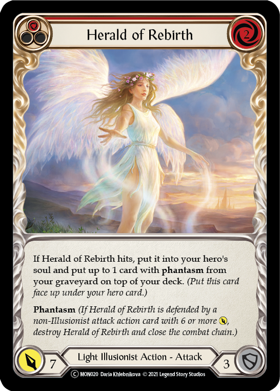 Herald of Rebirth (Red) [U-MON020-RF] (Monarch Unlimited)  Unlimited Rainbow Foil