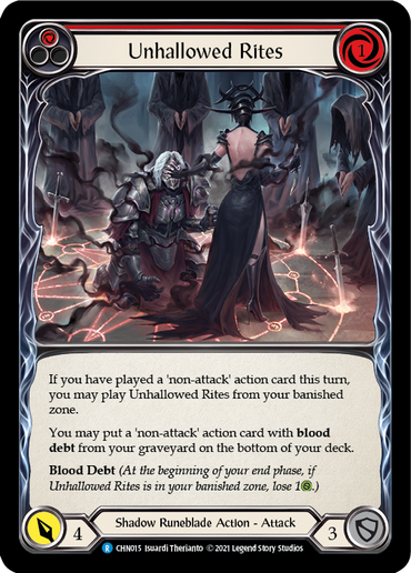 Unhallowed Rites (Red) [CHN015] (Monarch Chane Blitz Deck)