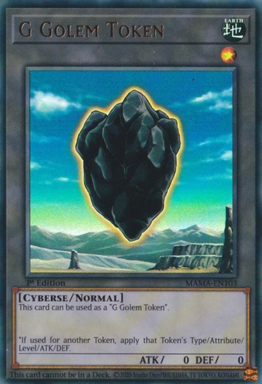 G Golem Token [MAMA-EN103] Ultra Rare