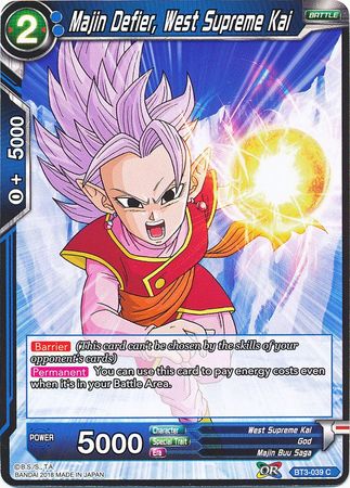 Majin Defier, West Supreme Kai (BT3-039) [Cross Worlds]