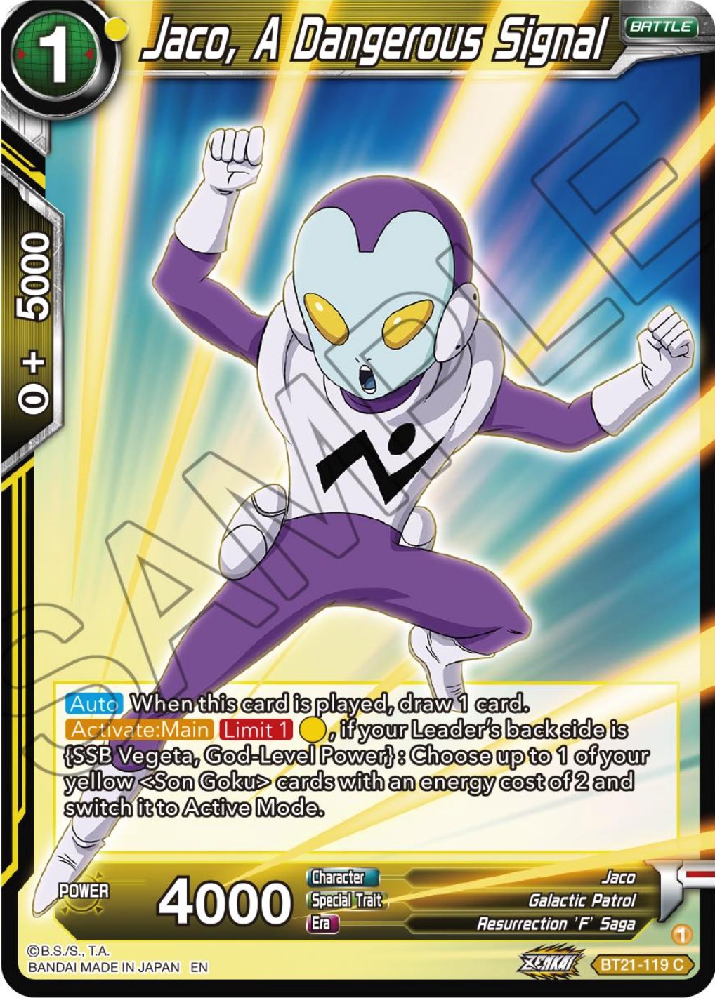 Jaco, A Dangerous Signal (BT21-119) [Wild Resurgence]