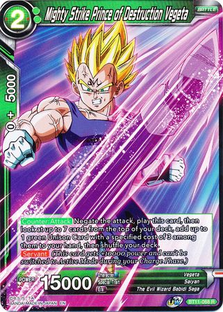 Mighty Strike Prince of Destruction Vegeta (BT11-068) [Vermilion Bloodline 2nd Edition]