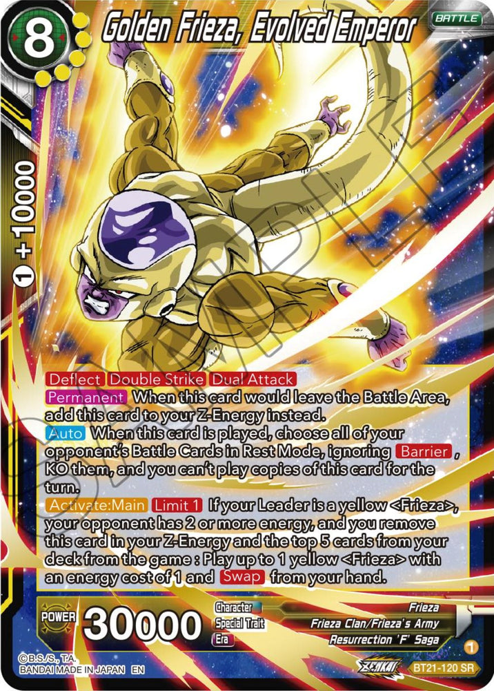 Golden Frieza, Evolved Emperor (BT21-120) [Wild Resurgence]