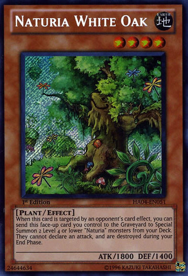 Naturia White Oak [HA04-EN051] Secret Rare