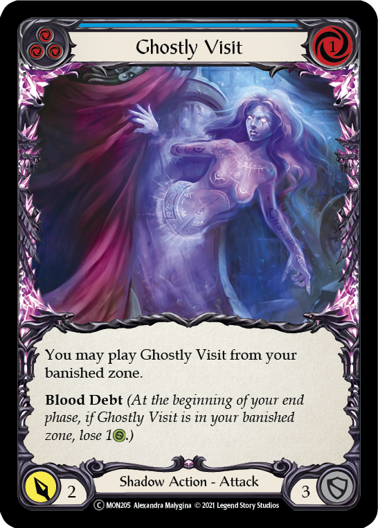 Ghostly Visit (Blue) [U-MON205-RF] (Monarch Unlimited)  Unlimited Rainbow Foil