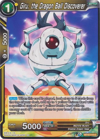 Giru, the Dragon Ball Discoverer (BT10-114) [Rise of the Unison Warrior]