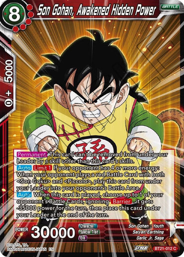 Son Gohan, Awakened Hidden Power (BT21-012) [Wild Resurgence]