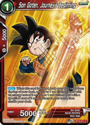 Son Goten, Journey's Beginning (BT15-011) [Saiyan Showdown]