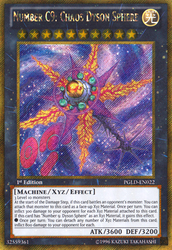 Number C9: Chaos Dyson Sphere [PGLD-EN022] Gold Secret Rare